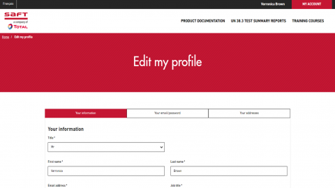 Edit profile